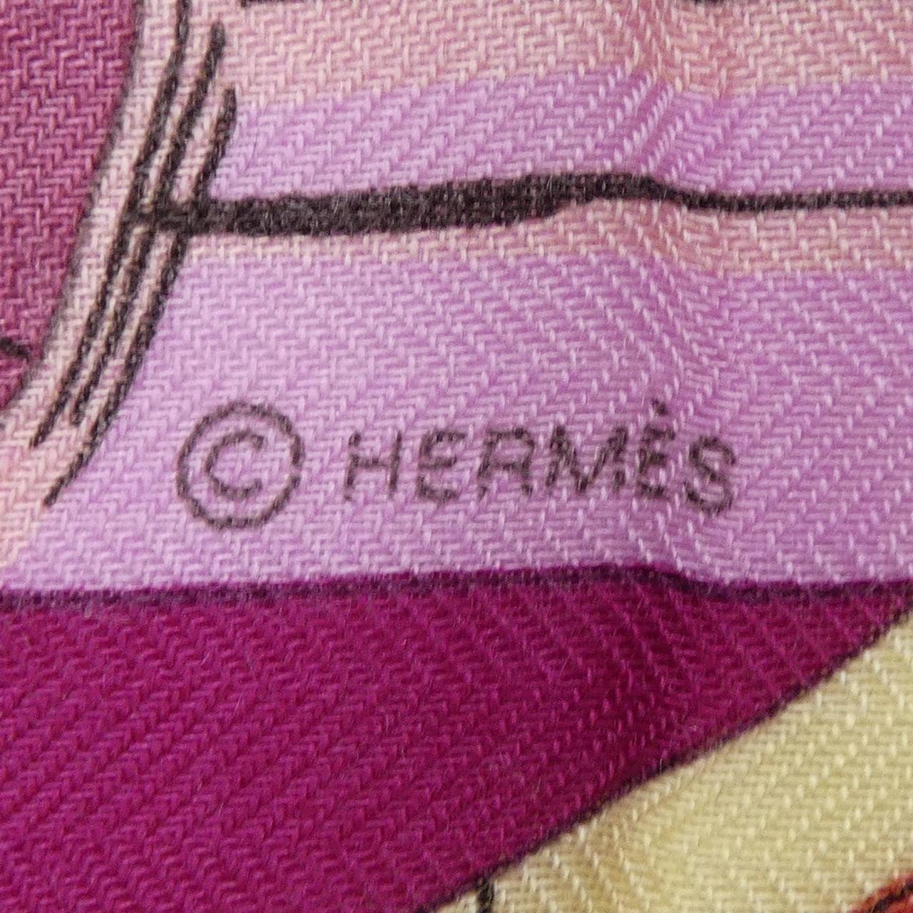 エルメス HERMES AU FIL DU CARRE カレジェアン140 ショール