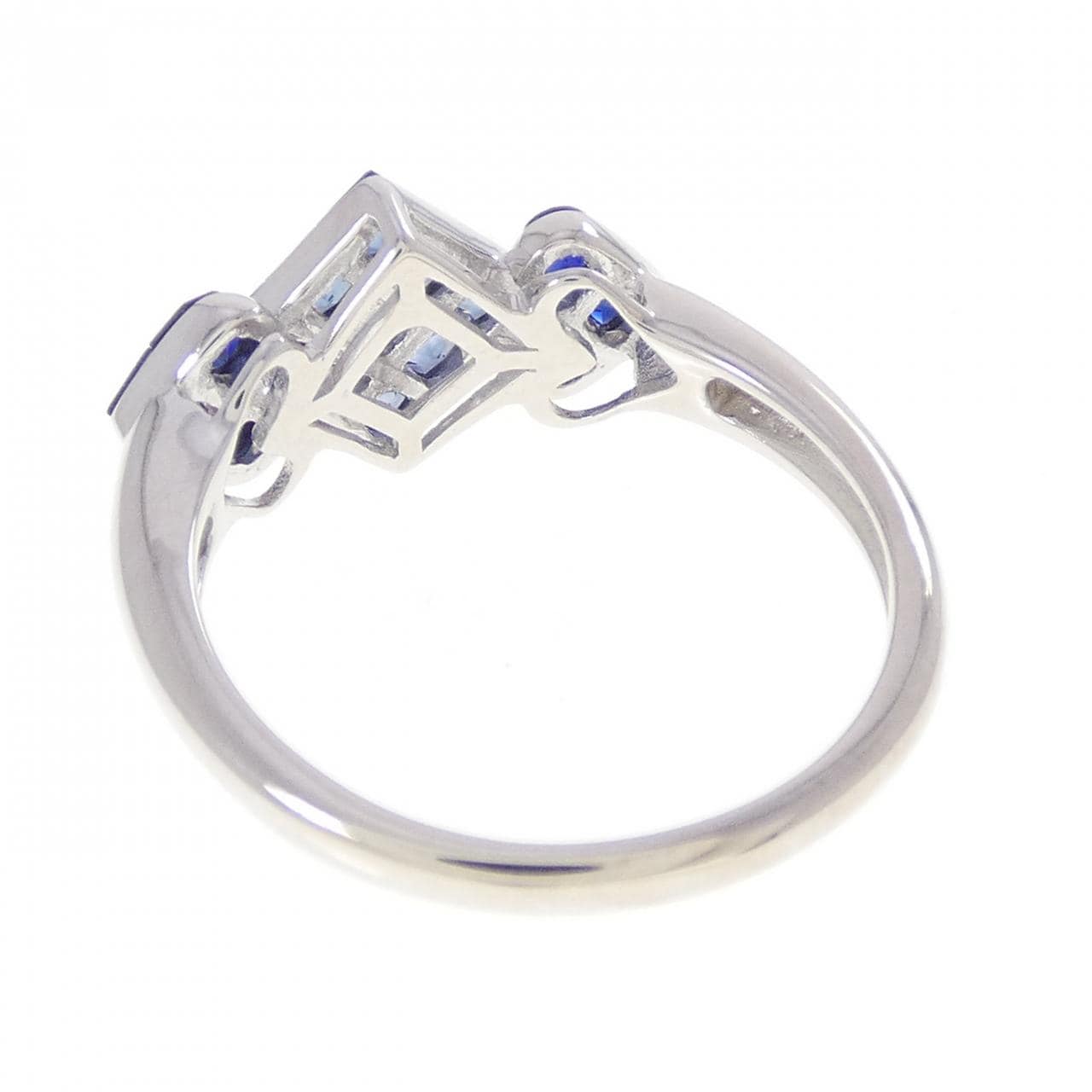 K18WG ハート サファイヤ リング 0.92CT