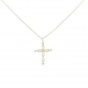 K18YG クロス ダイヤモンド ネックレス 0.01CT