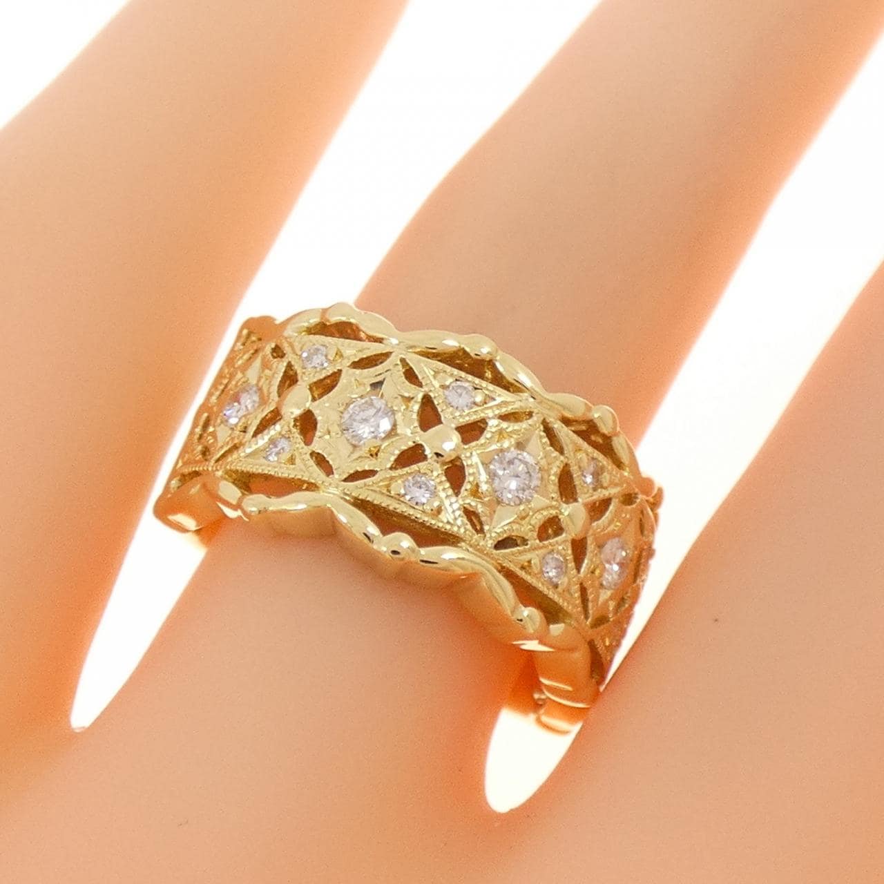 K18YG ダイヤモンド リング 0.25CT