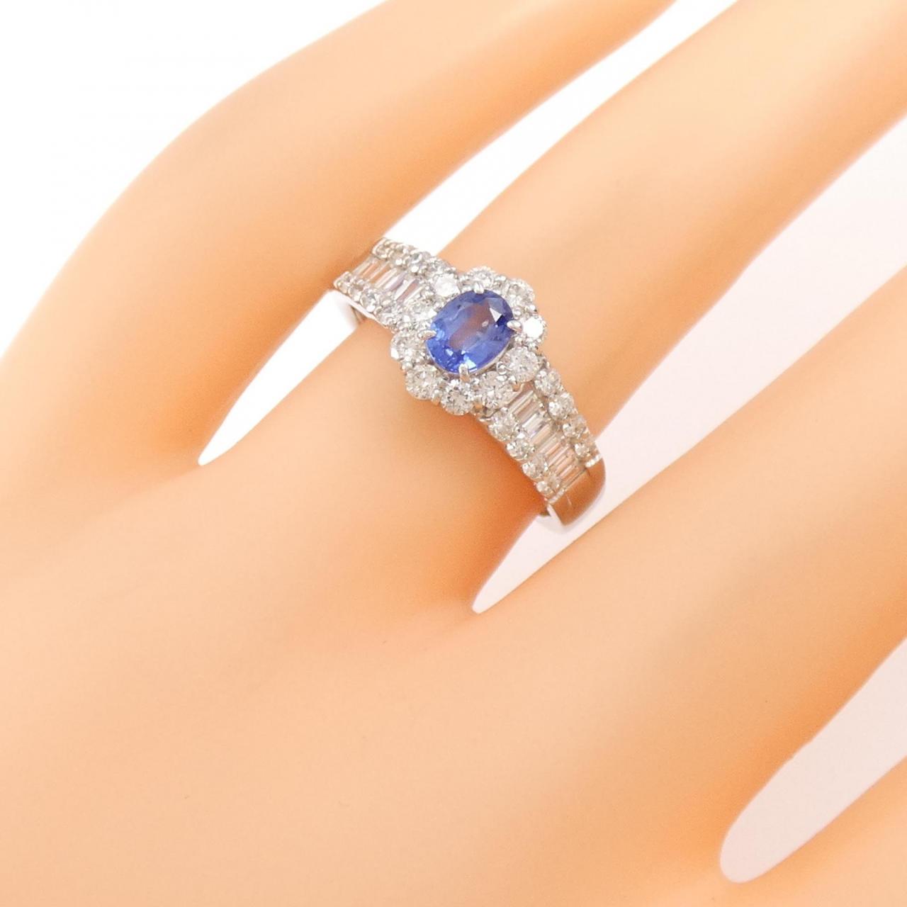 [BRAND NEW] PT Sapphire Ring 0.44CT