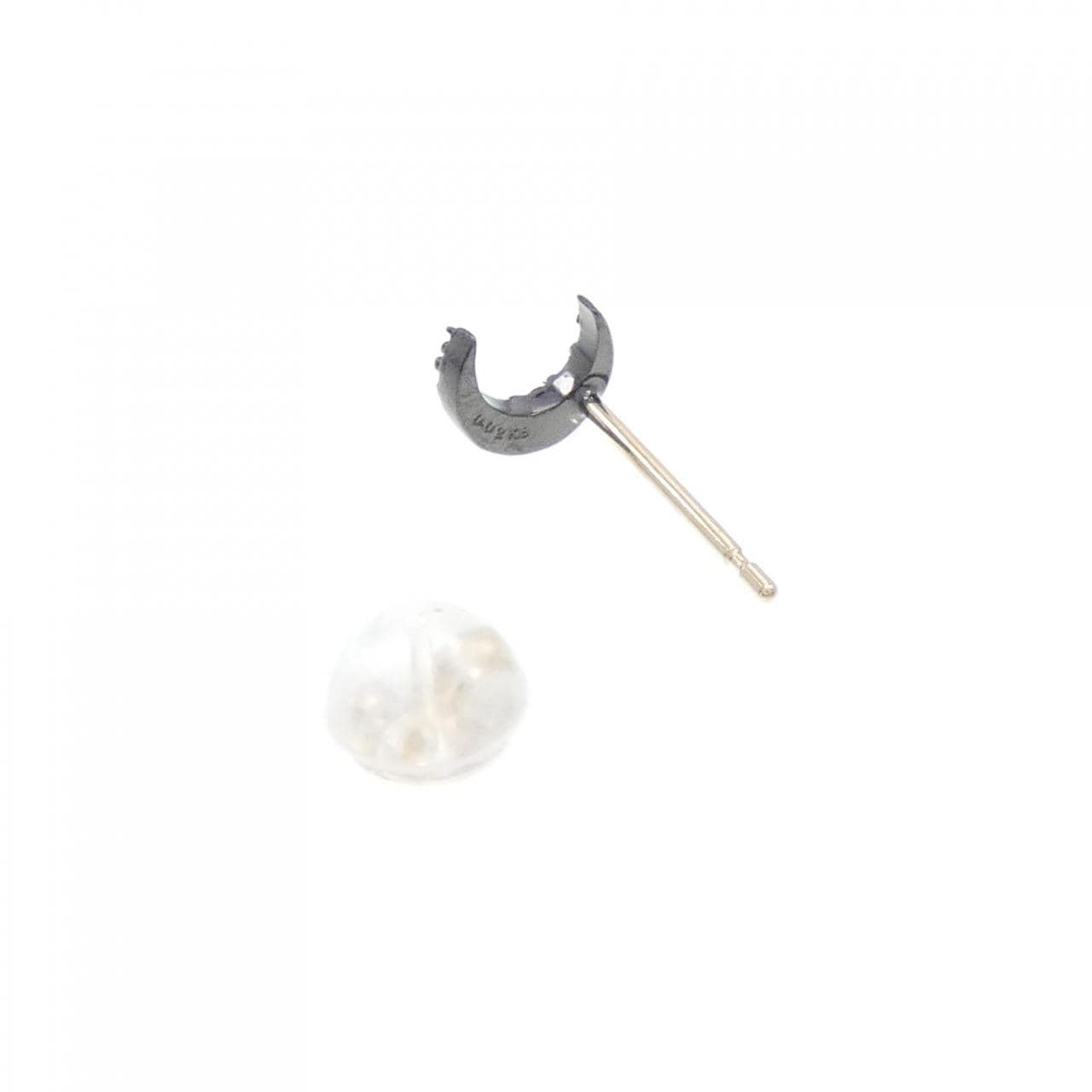 [BRAND NEW] K18BG/K18YG Moon Diamond Earrings 0.02CT One Ear