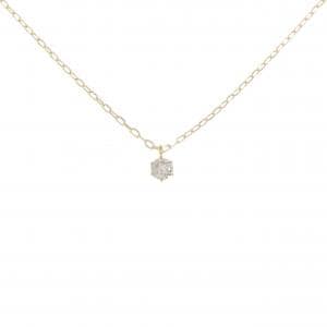 K18YG ソリティア ダイヤモンド ネックレス 0.11CT
