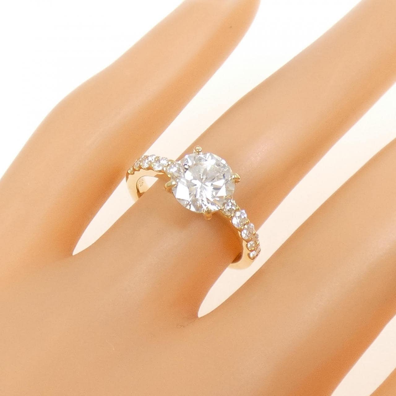 【リメイク】K18YG ダイヤモンド リング 1.590CT H I1 VG