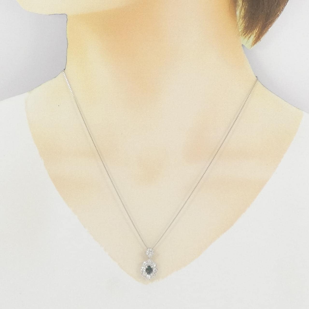 PT900/PT850 アレキサンドライト ネックレス 0.41CT