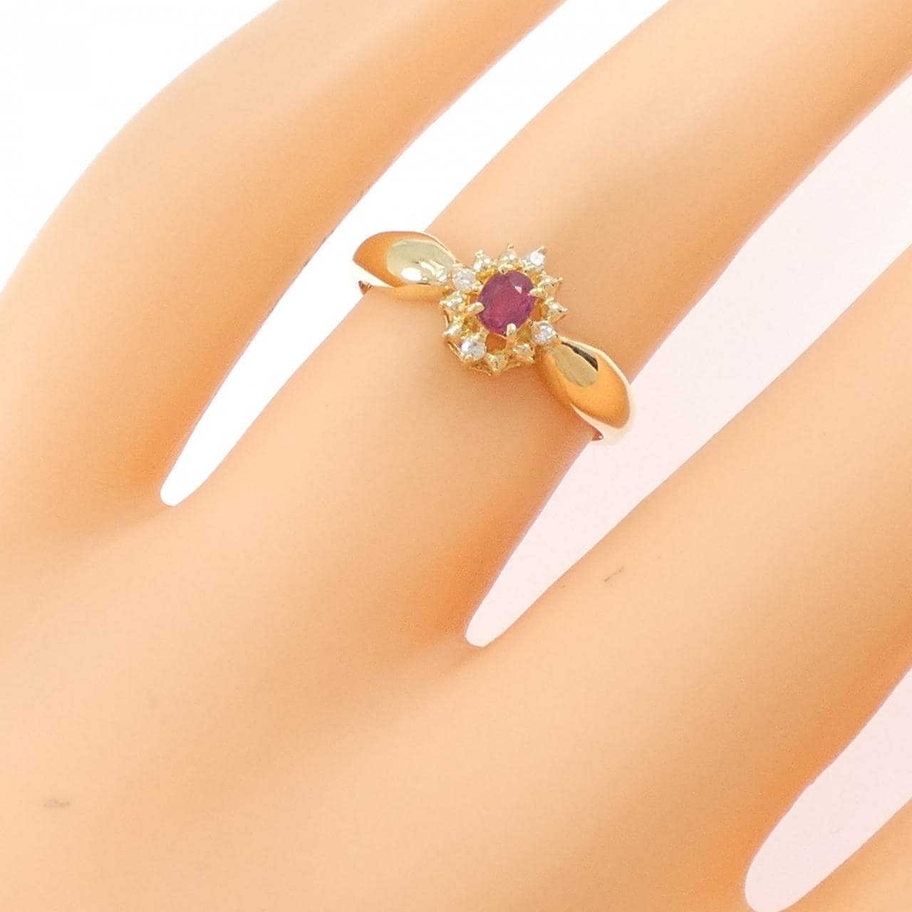 K18YG ルビー リング