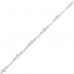 K18WG/K14WG ダイヤモンド ブレスレット 0.24CT
