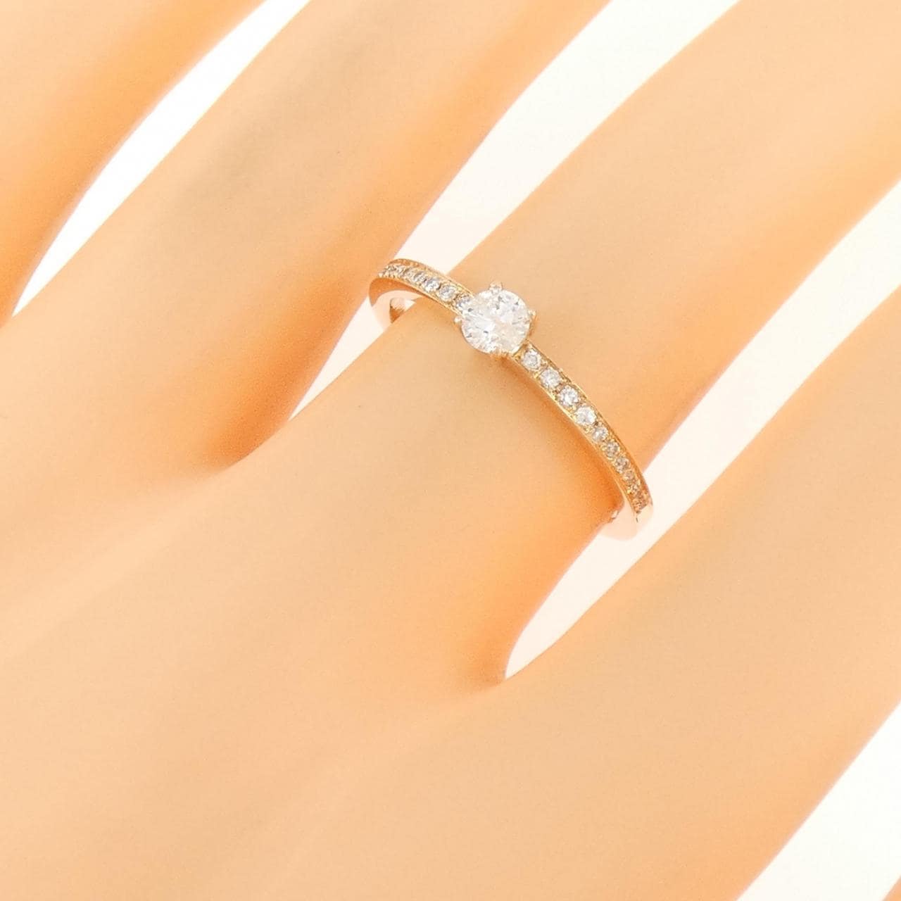 K18PG ダイヤモンド リング 0.107CT