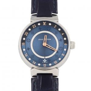 ルイヴィトン タンブール ムーン デュアル･タイム QA142 SS クォーツ
