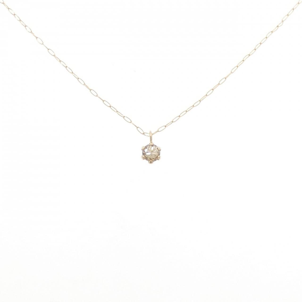 K10YG Solitaire Diamond Necklace 0.10CT