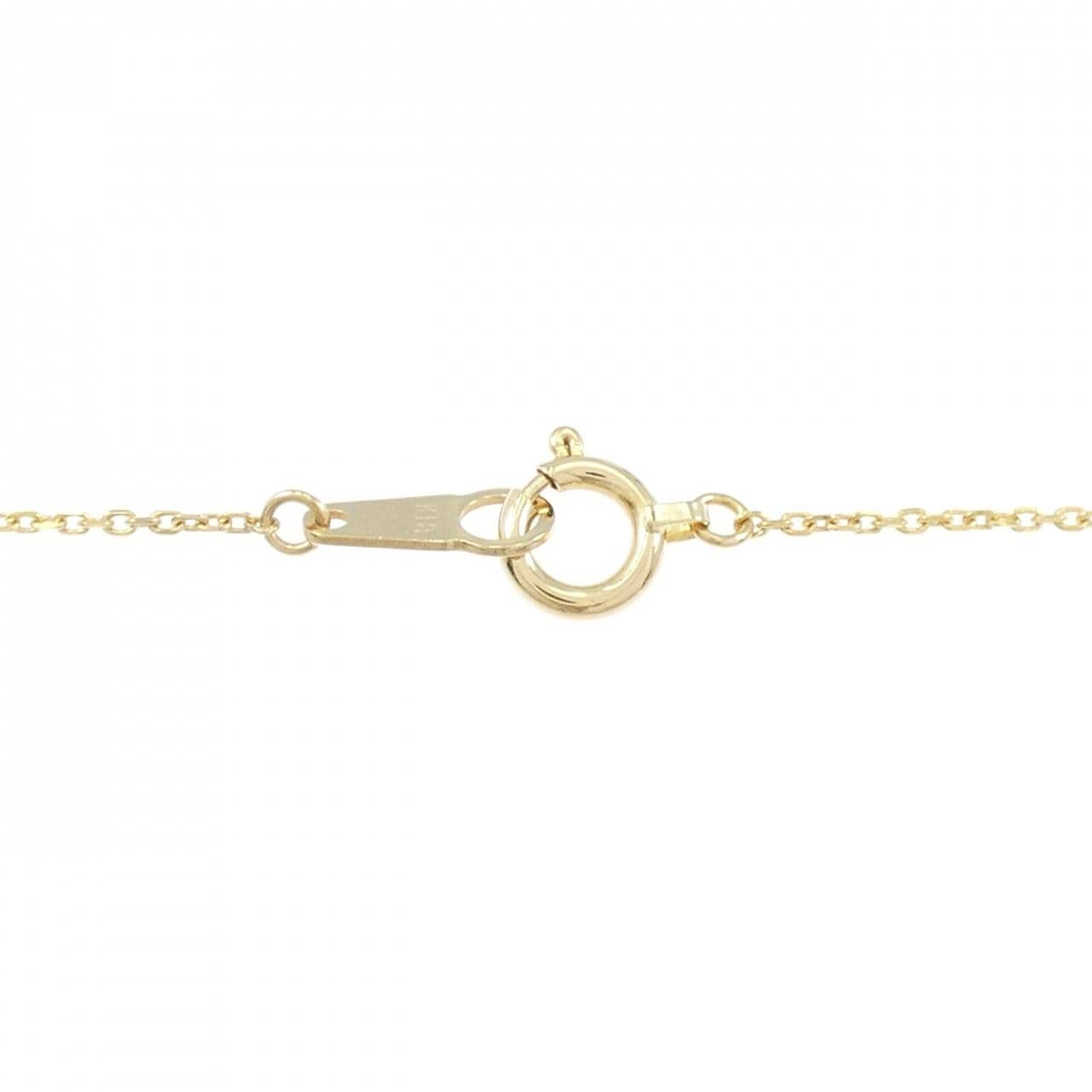 K18YG フラワー ダイヤモンド ネックレス 0.31CT