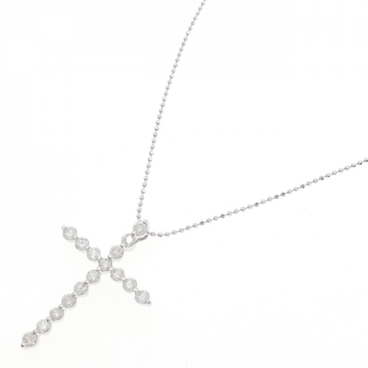 K18WG ダイヤモンド ネックレス 1.00CT
