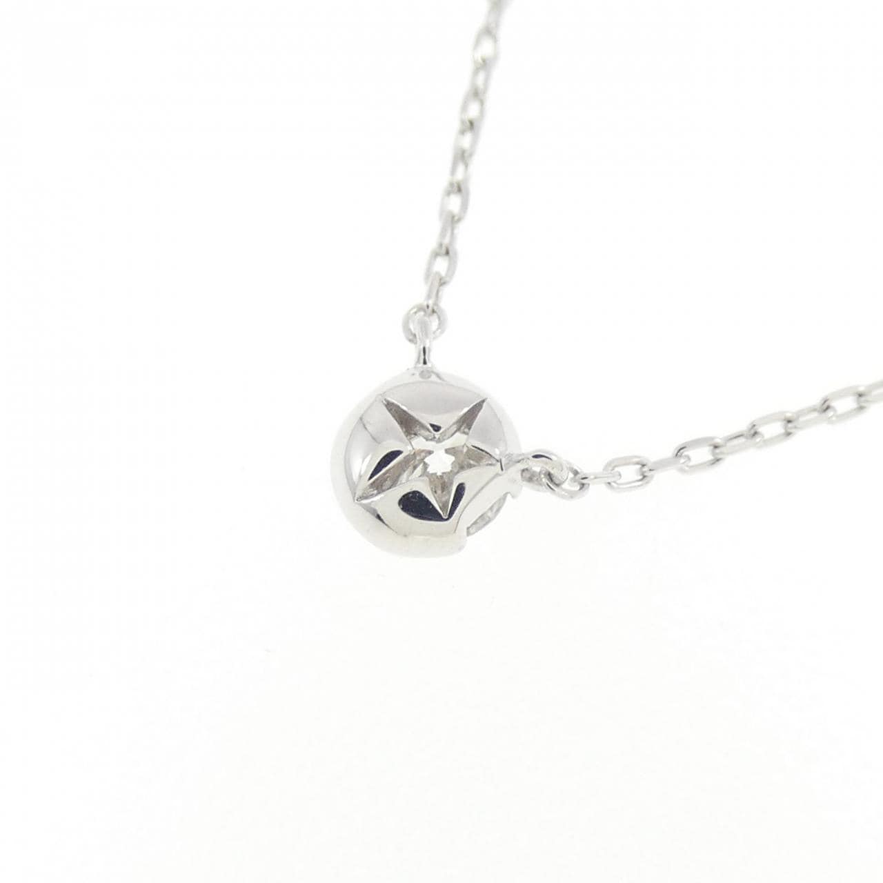 スタージュエリー ムーンセッティング ネックレス 0.06CT