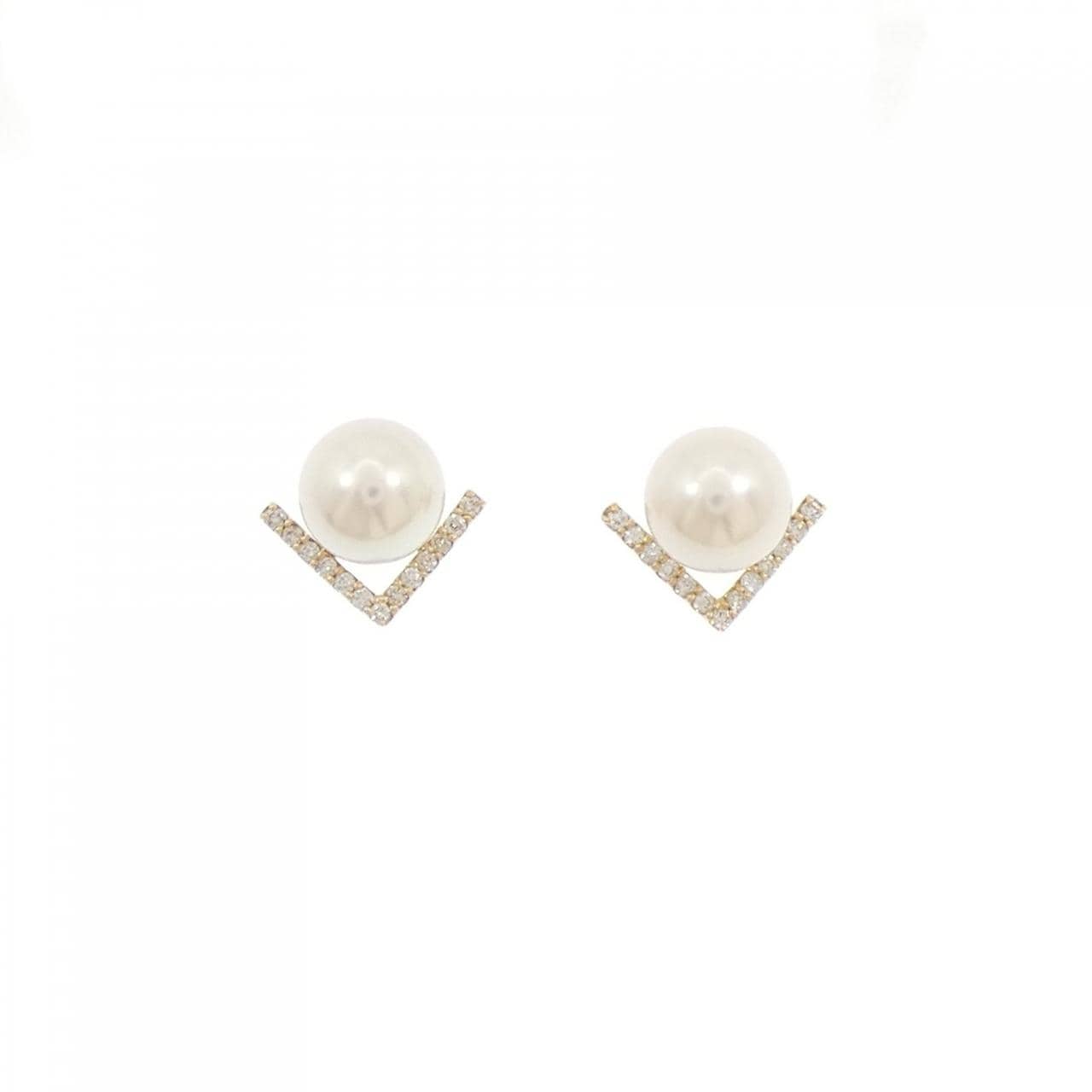 K18YG アコヤパール ピアス 6.2mm