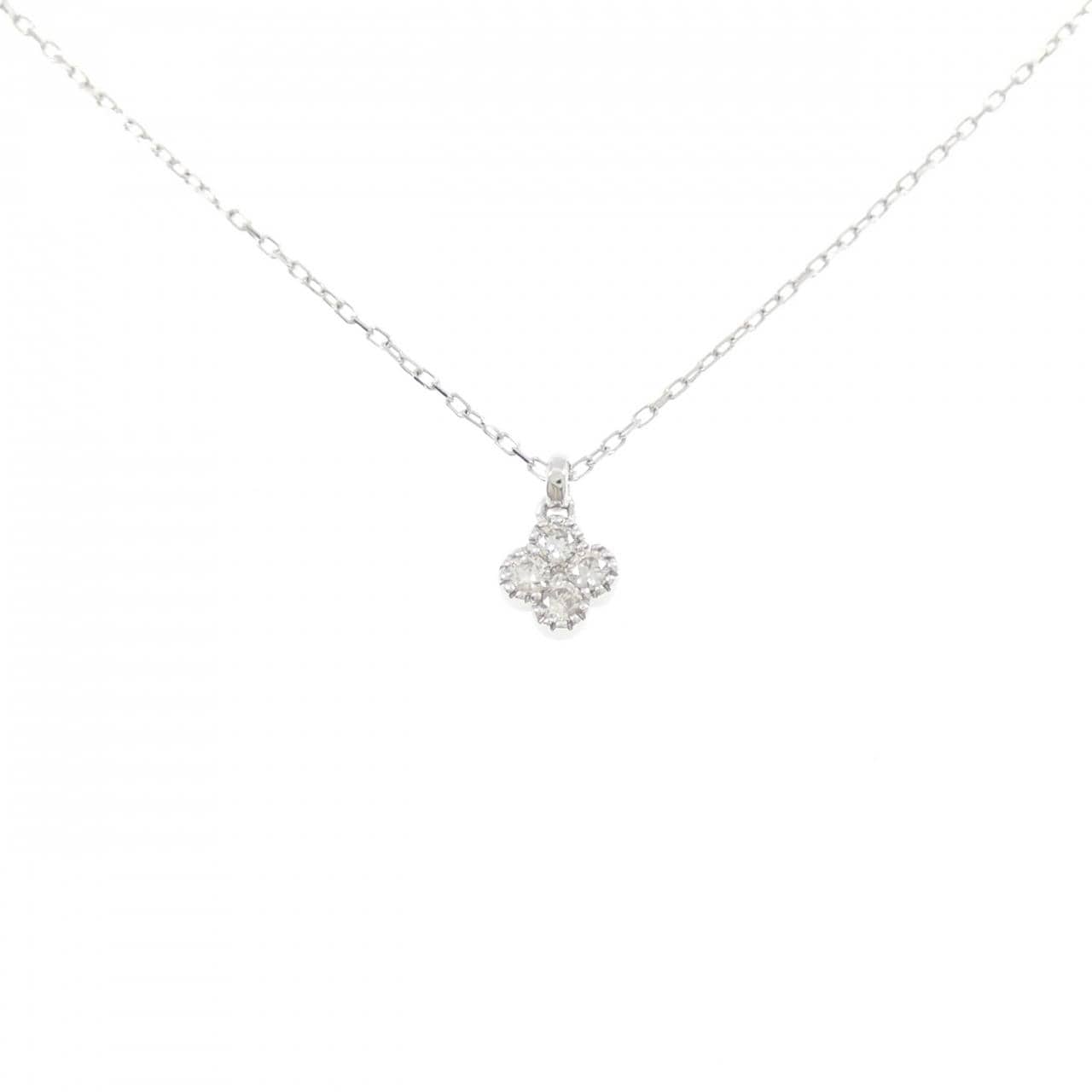 K18WG ダイヤモンド ネックレス 0.11CT