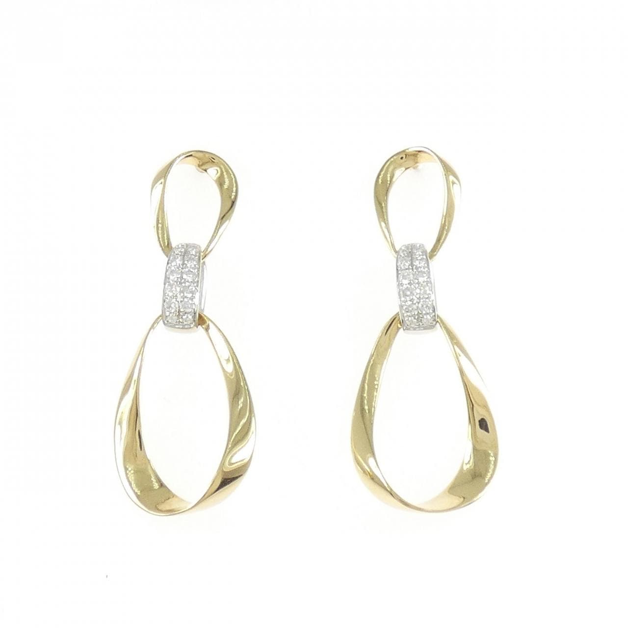 K18YG/K18WG ダイヤモンド ピアス 0.20CT