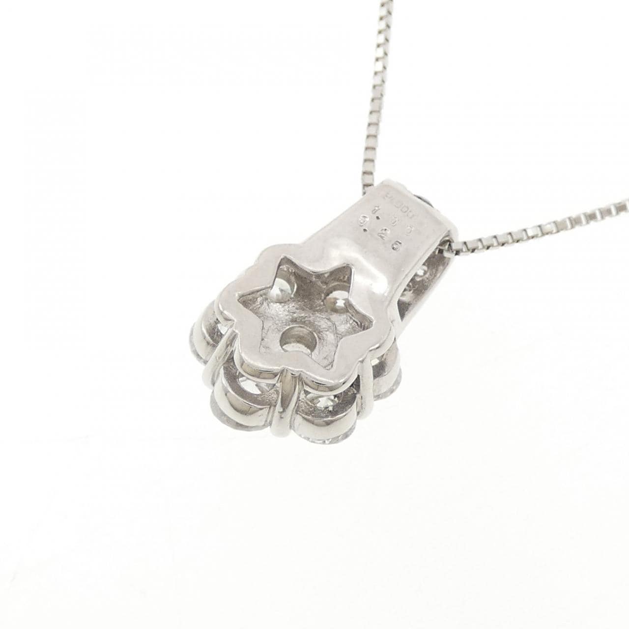 PT900/PT850 フラワー ダイヤモンド ネックレス 1.00CT