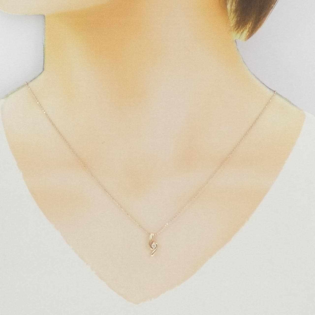 K10PG ダイヤモンド ネックレス 0.05CT