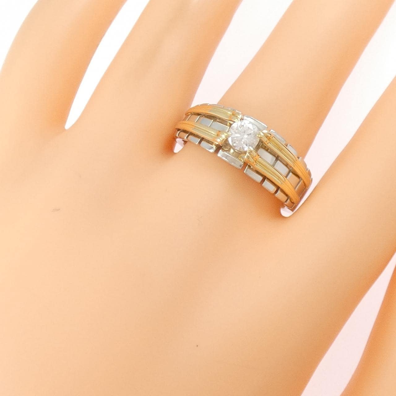 PT900/K18YG ダイヤモンド リング 0.38CT