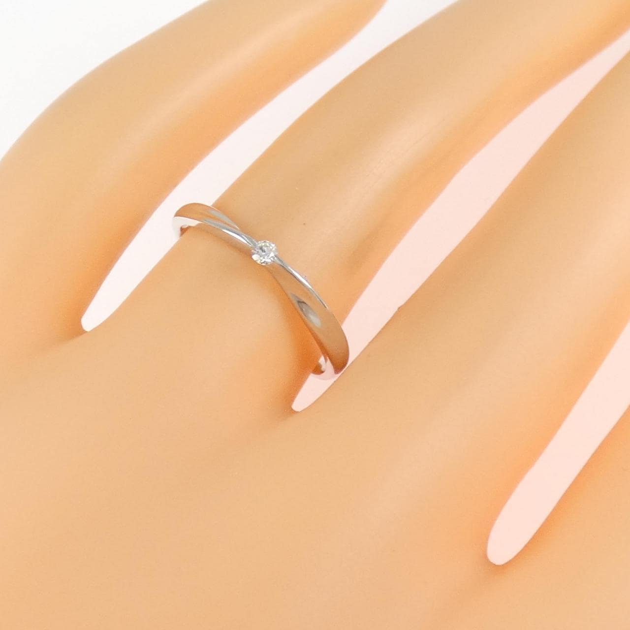 K18WG ダイヤモンド リング 0.03CT