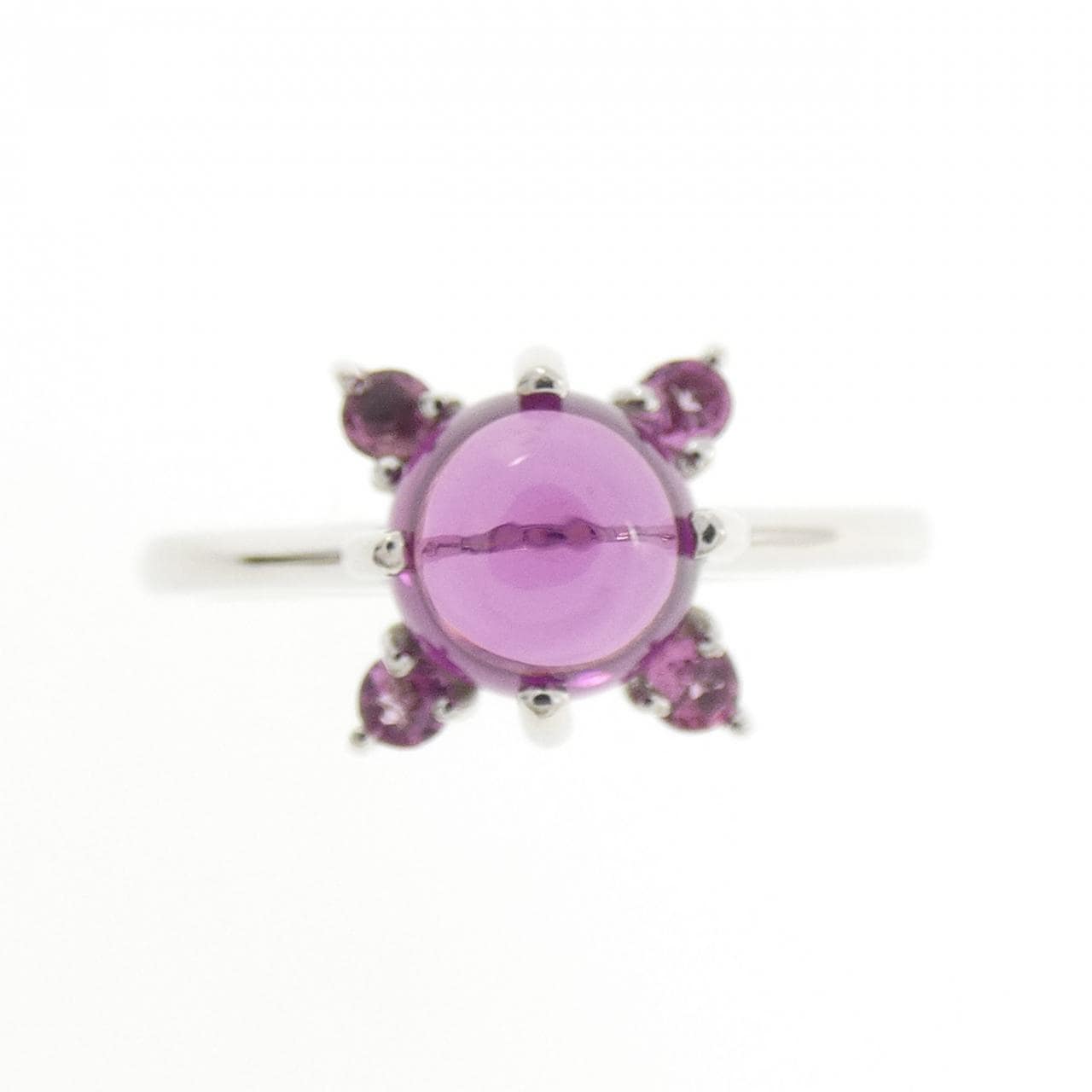 K18WG ガーネット リング