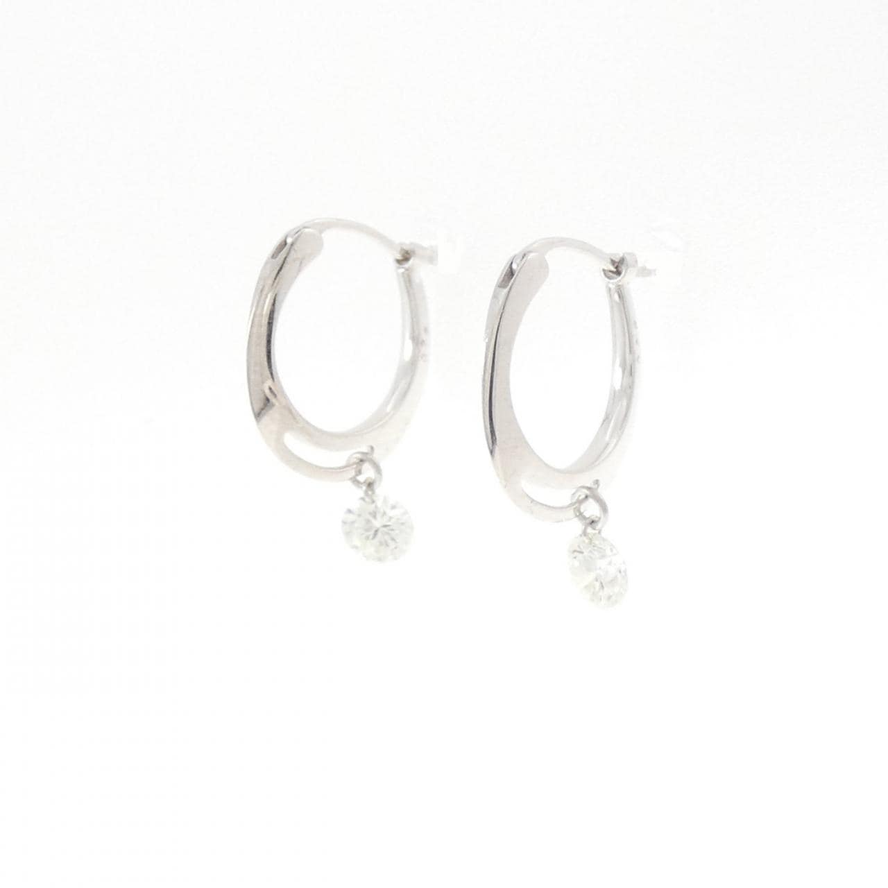 K18WG ダイヤモンド ピアス 0.50CT