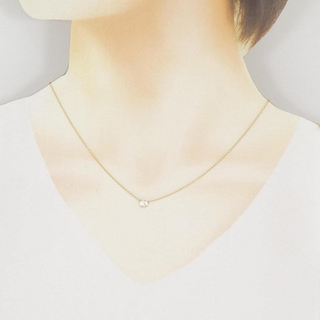 ティファニー バイザヤード ネックレス 0.18CT G VVS1 3EXT