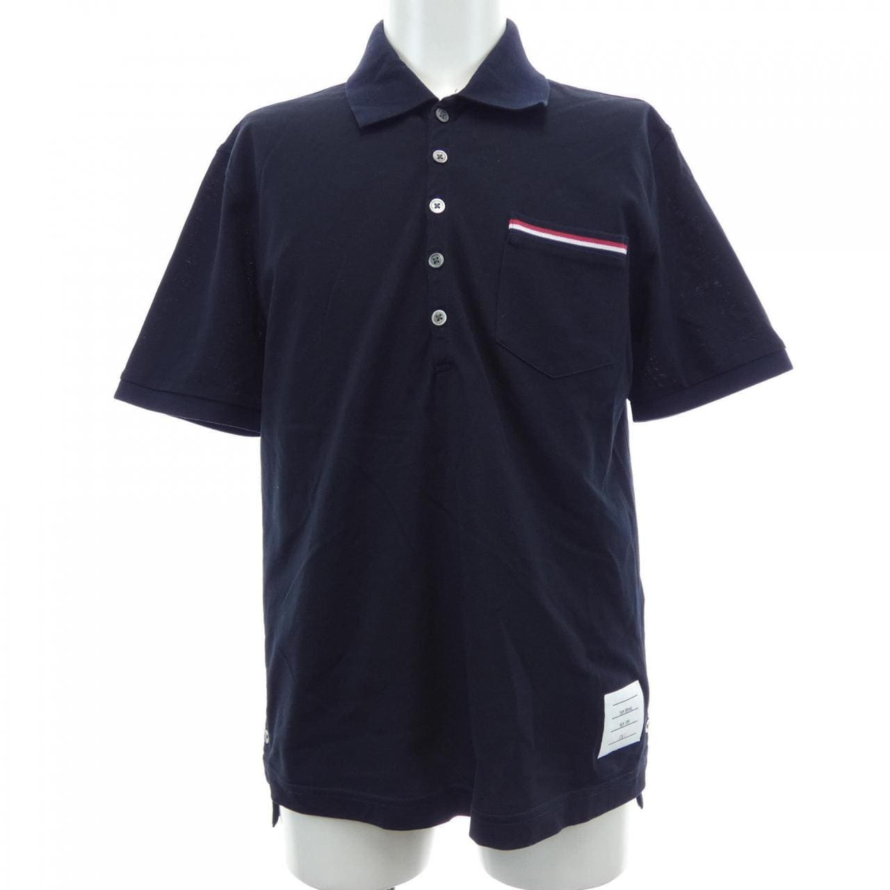 トムブラウン THOM BROWNE ピケ ポケット ポロシャツ 4BAR MJP022A ポロシャツ