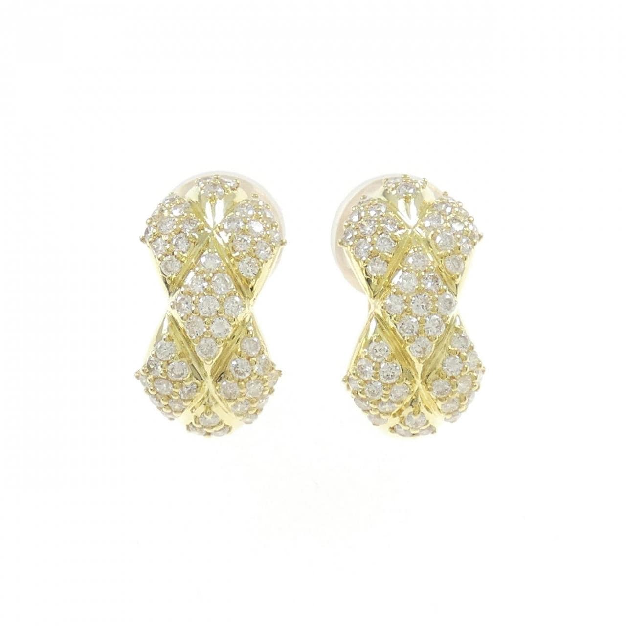 K18YG钻石耳环/耳夹1.00CT