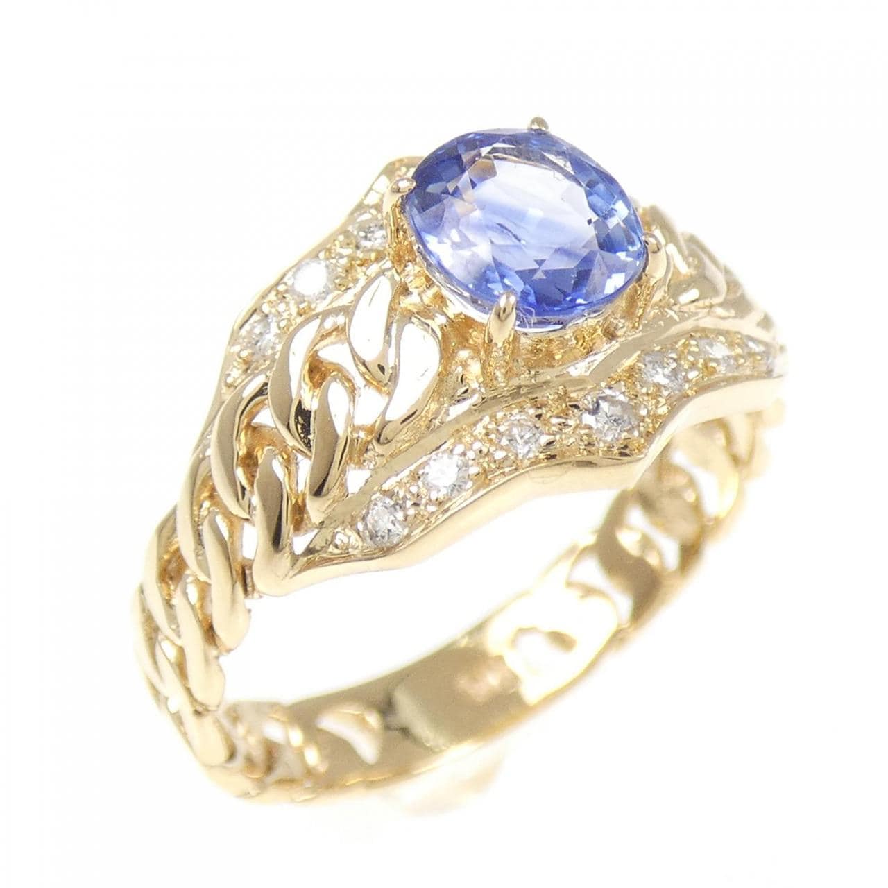 K18YG sapphire ring 0.89CT