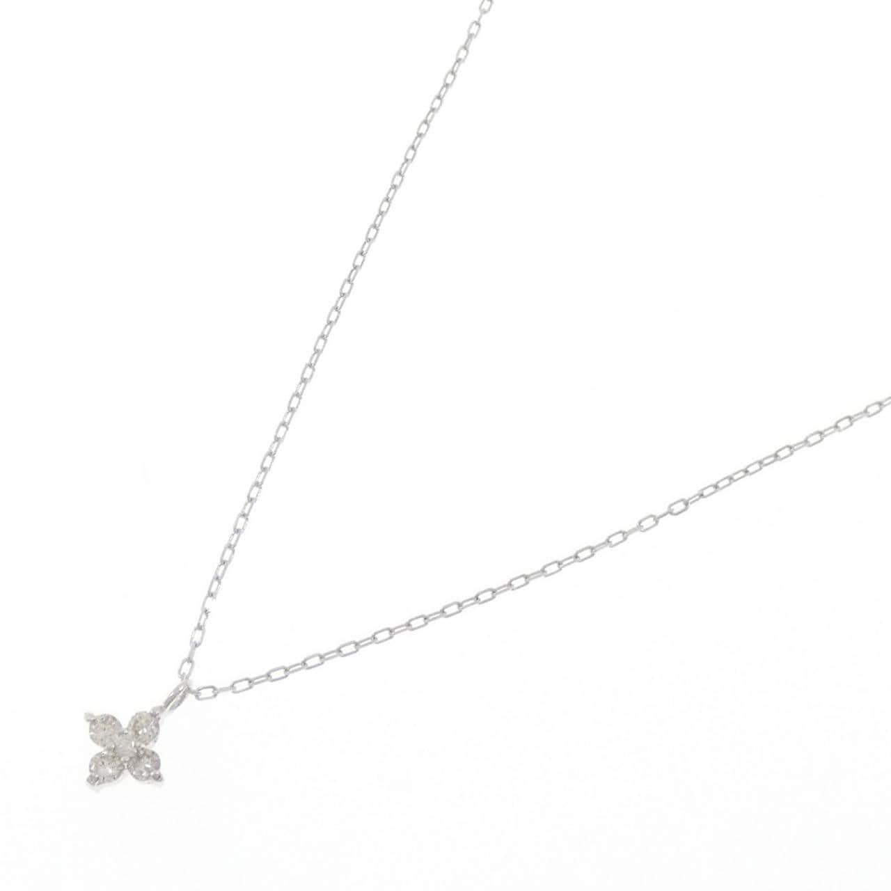 K18WG ダイヤモンド ネックレス 0.1CT