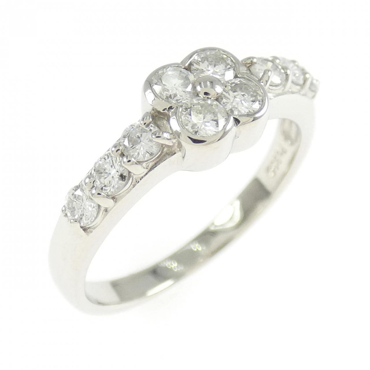 PT900 フラワー ダイヤモンド リング 0.50CT