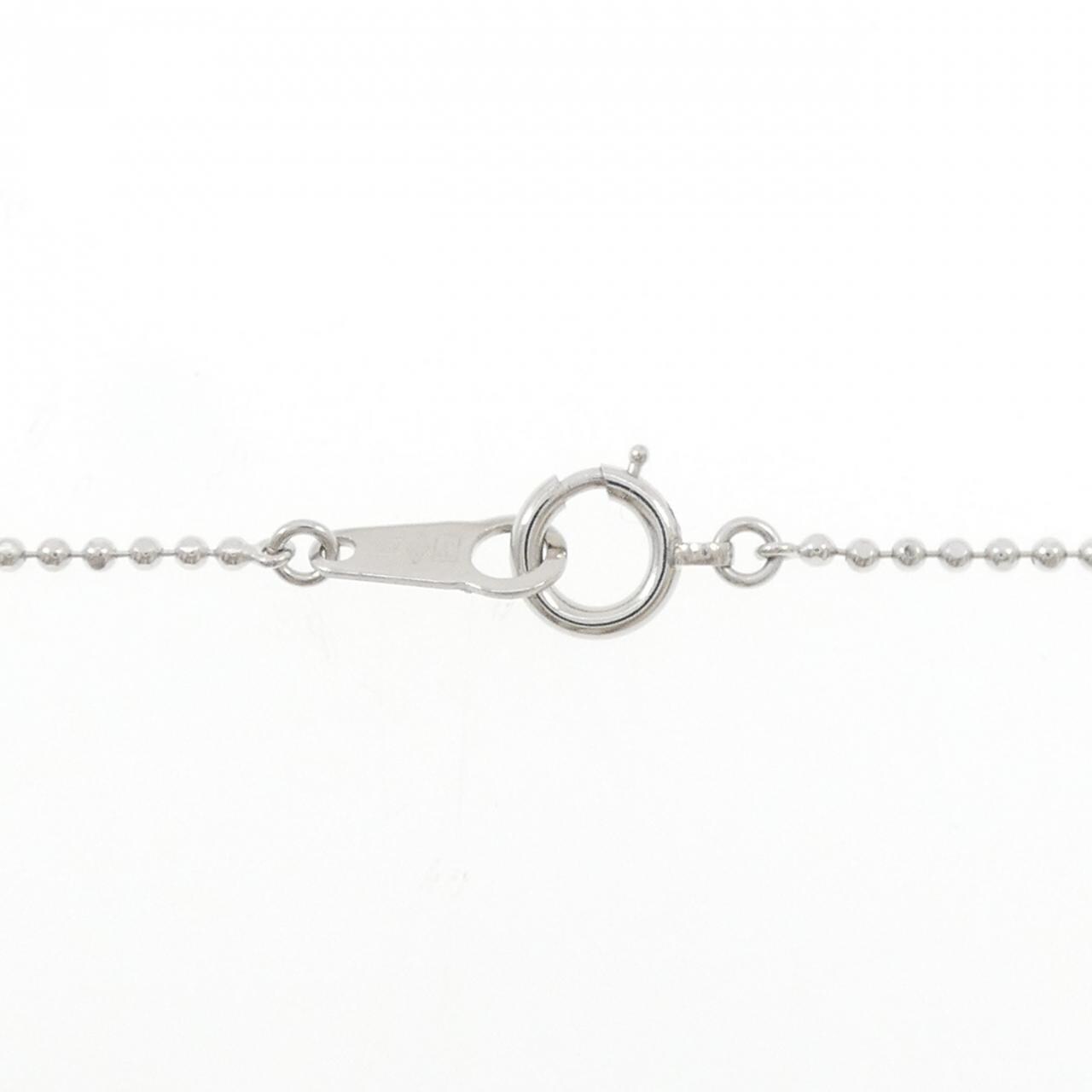 PT900/PT850 フラワー ダイヤモンド ネックレス 0.323CT