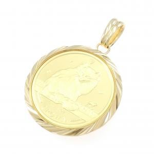 K18YG(枠) コイン ペンダント