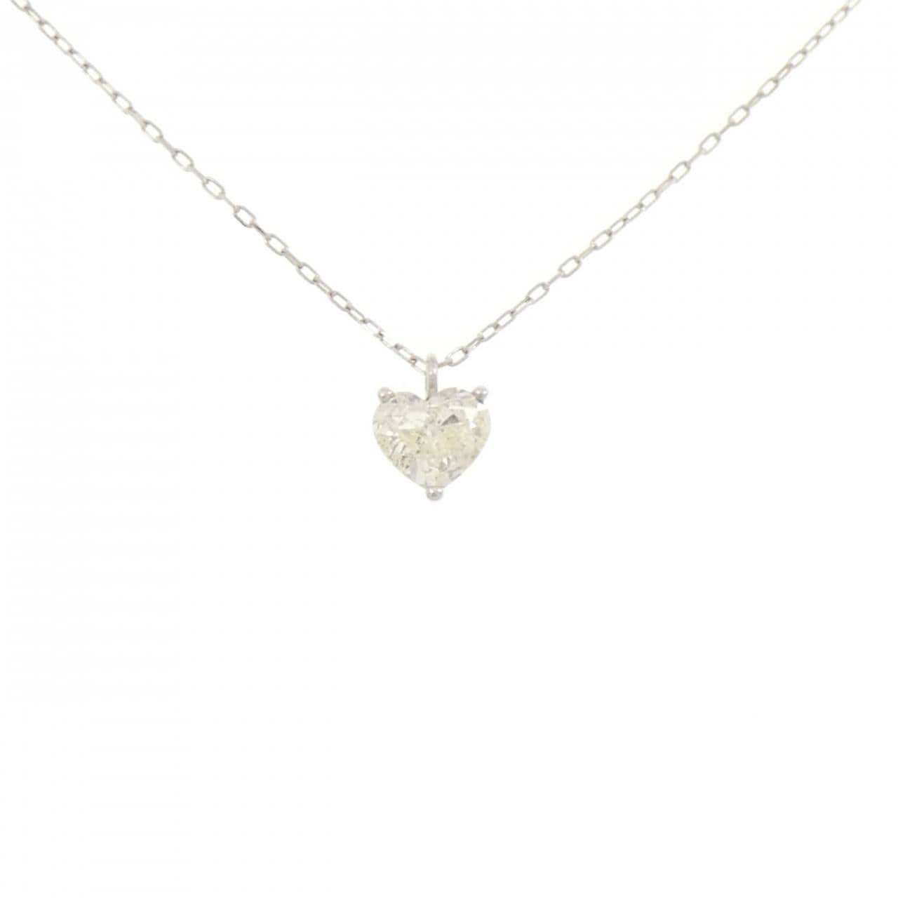 PT900/PT850 ハート ダイヤモンド ネックレス 1.010CT