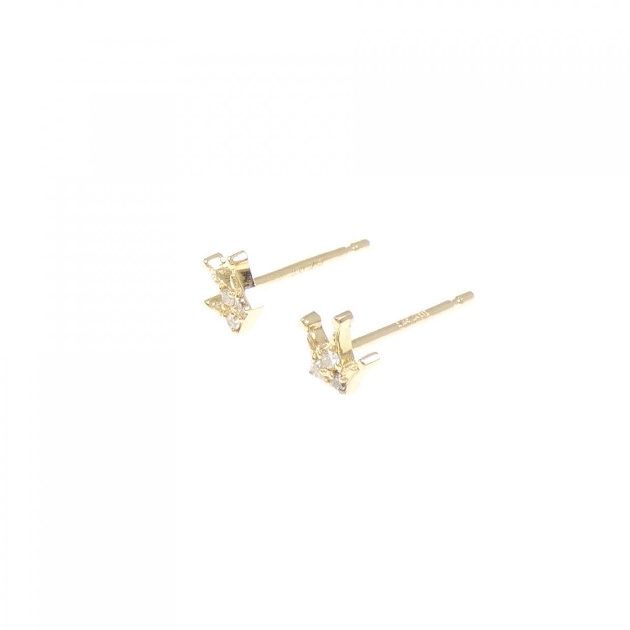 K18YG ダイヤモンド ピアス 0.02CT