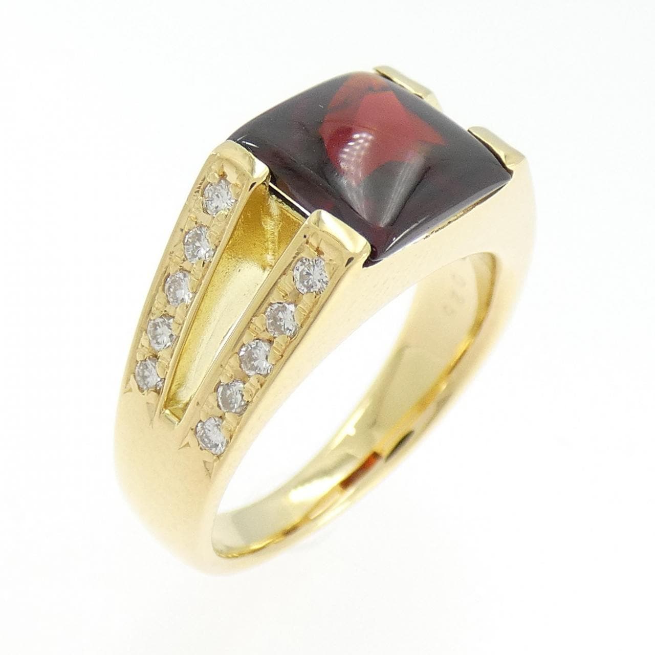 K18YG ガーネット リング