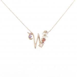 サマンサティアラ イニシャル カラーストーン ネックレス