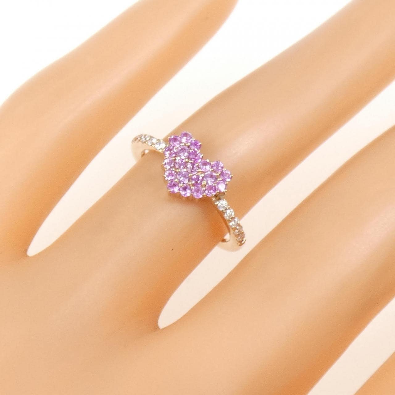 クミキョク ハート サファイヤ リング