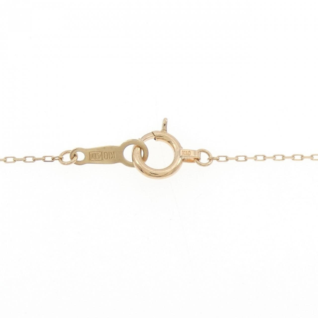 K10YG フラワー ダイヤモンド ネックレス 0.1CT