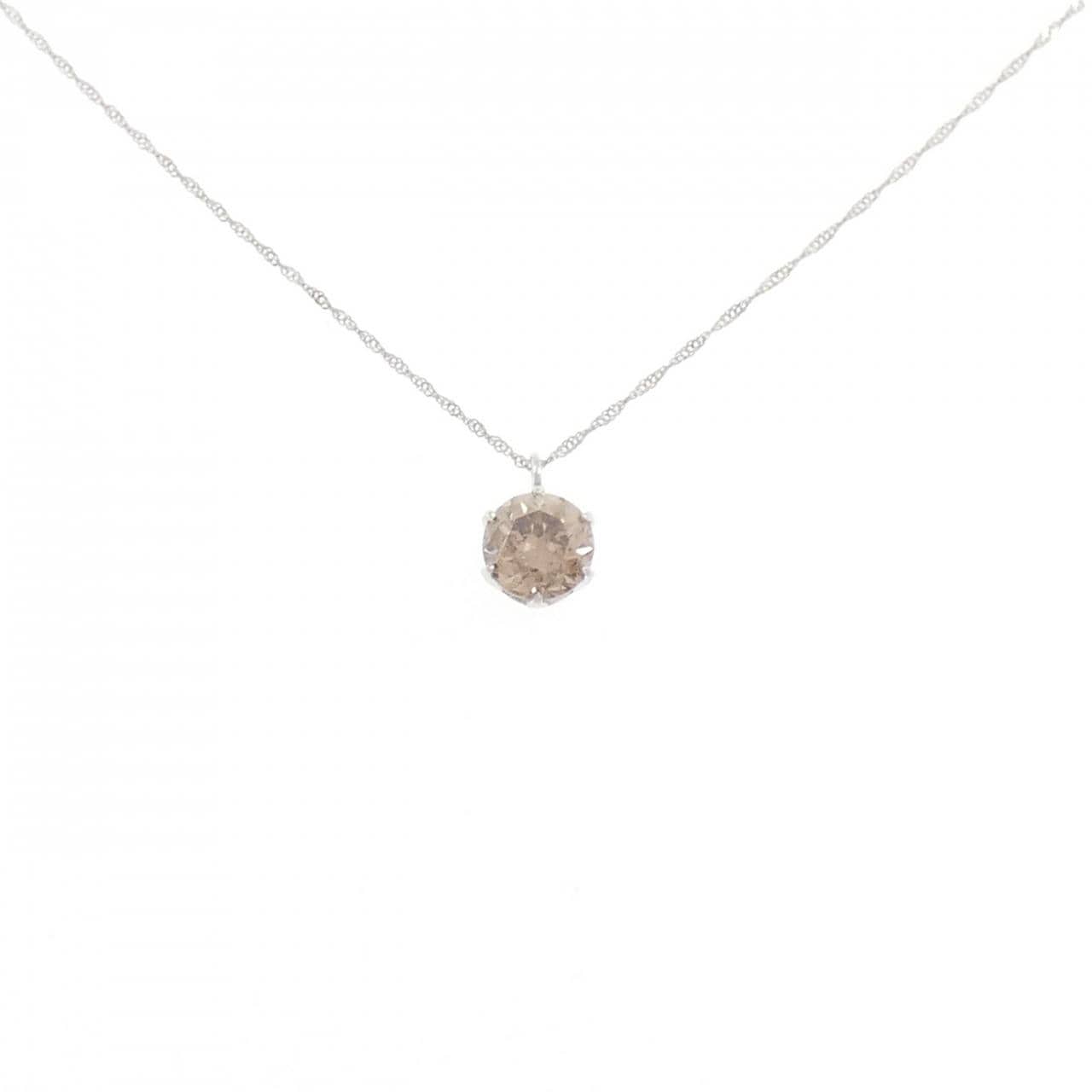 PT900/PT850 ソリティア ダイヤモンド ネックレス 1.0CT