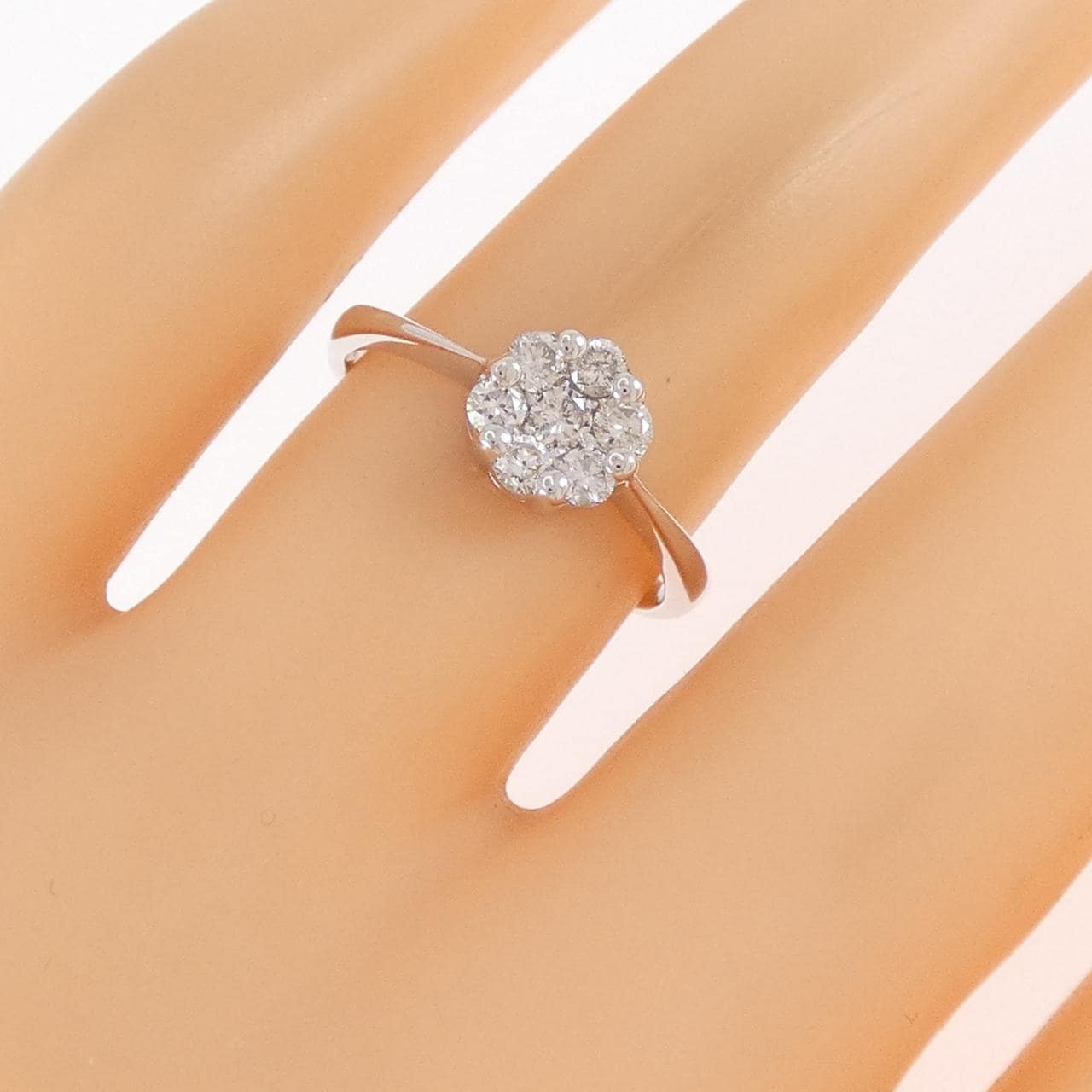 K18WG ダイヤモンド リング 0.35CT