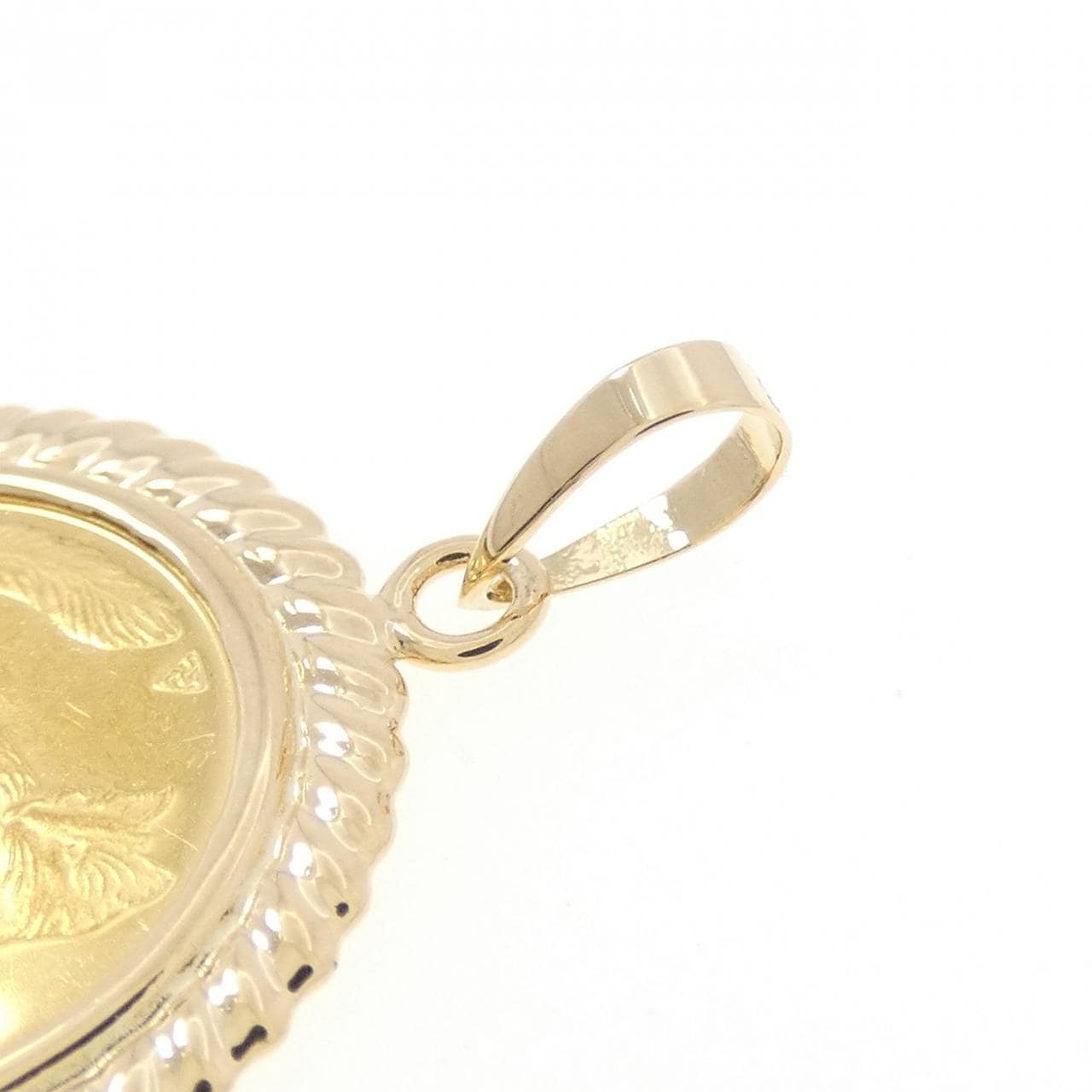 K18YG(枠) コイン ペンダント