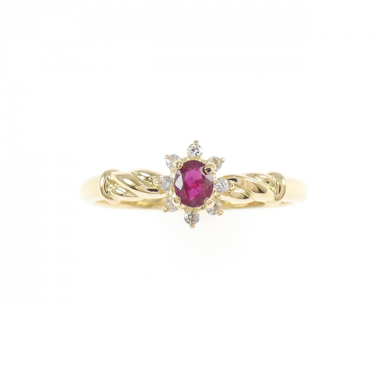 K18YG ルビー リング