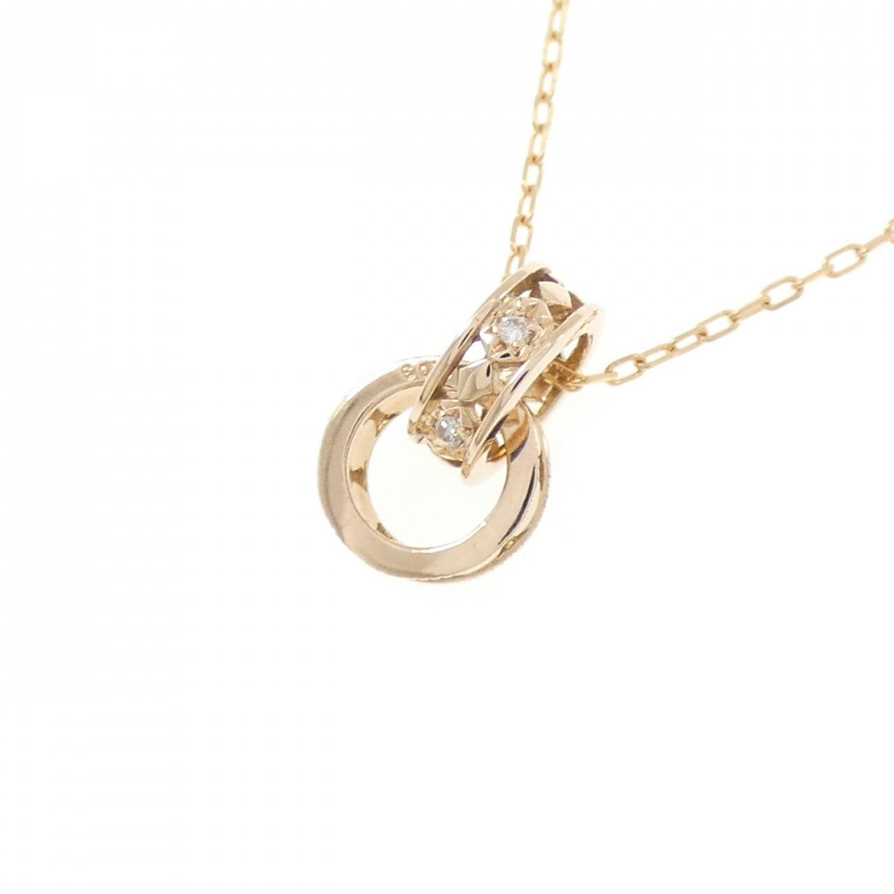 K18PG ダイヤモンド ネックレス 0.03CT