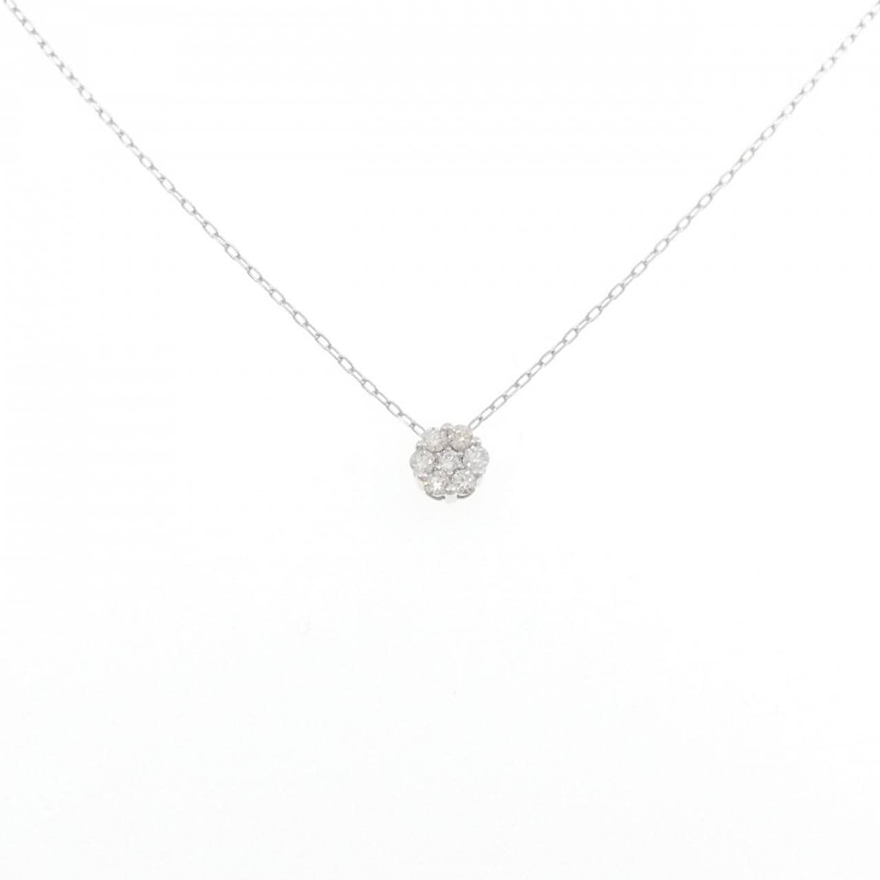 K18WG ダイヤモンド ネックレス 0.20CT