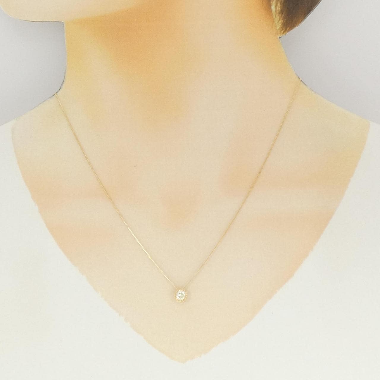 K18YG ダイヤモンド ネックレス 0.23CT