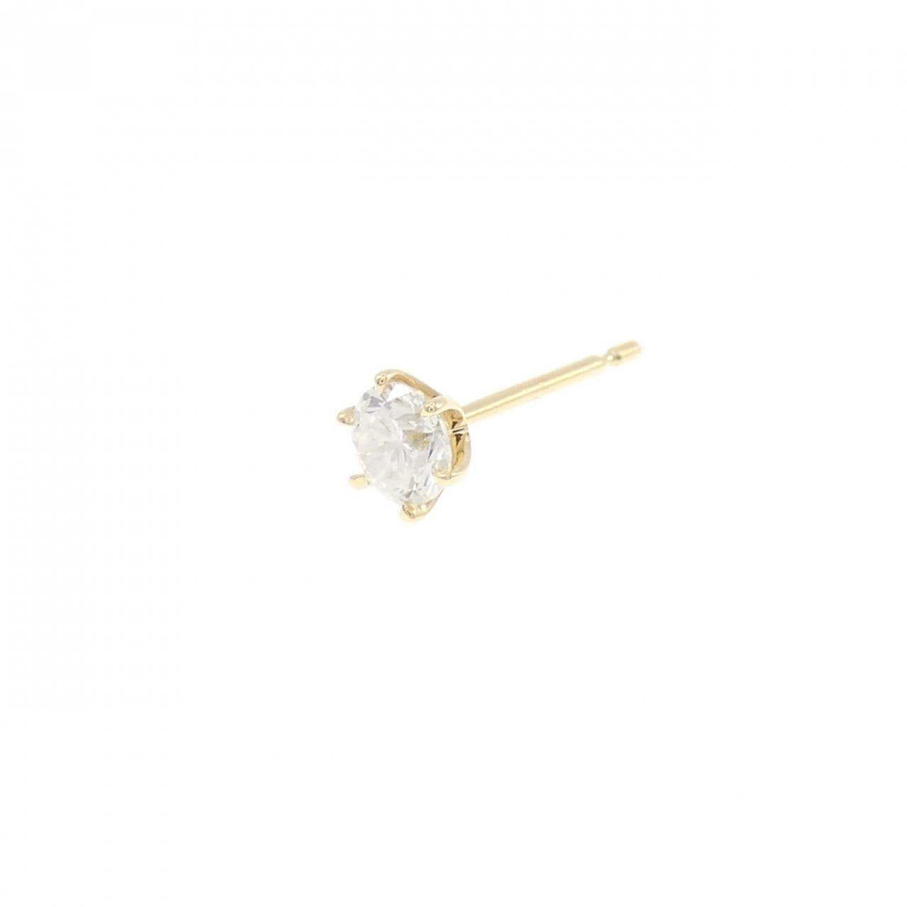 【リメイク】K18YG/ST ダイヤモンド ピアス 0.301CT G SI2 VG 片耳