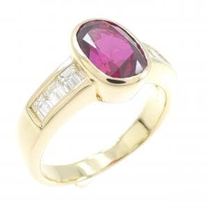 K18YG ルビー リング 2.31CT