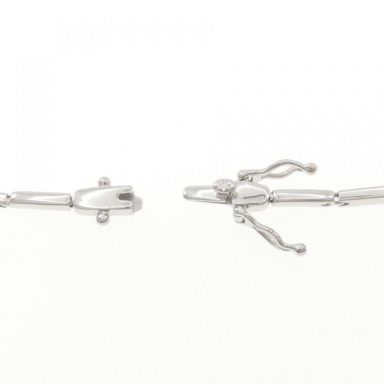 PT900/K14WG ハート ダイヤモンド ネックレス 0.468CT